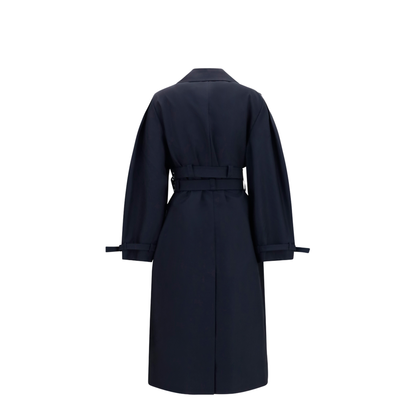 Double-breasted cotton Trench Coat with double belt - Image 2