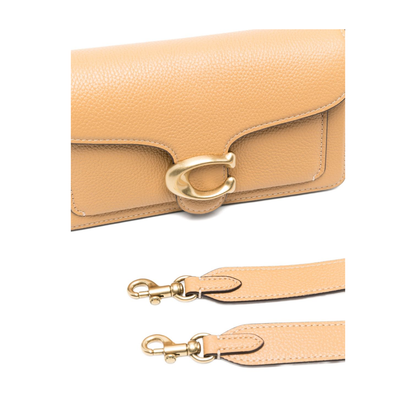 Tabby 20 Polished Pebble Leather Shoulder Bag - Biscuit - Image 4