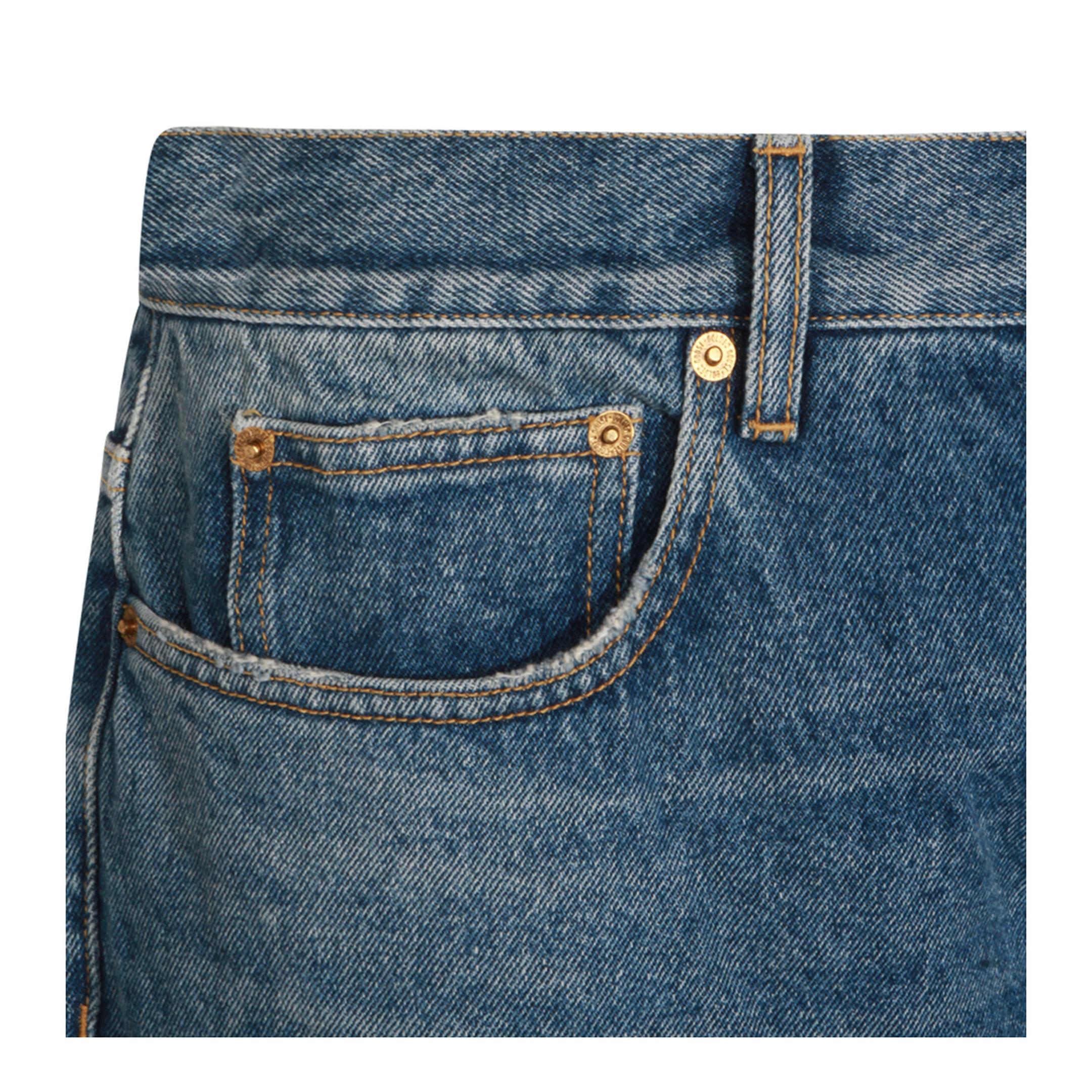 Blue Medium Wash Loose Jeans - Image 5