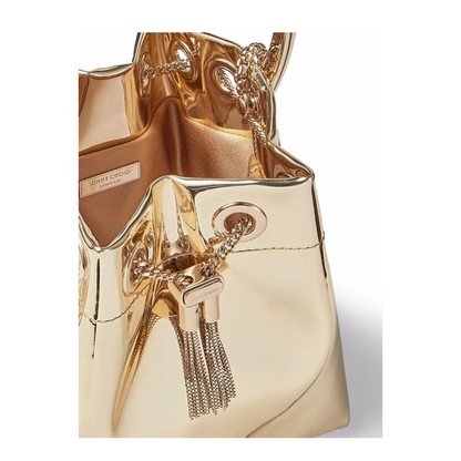 Bon Bon Patent Bucket Bag - Gold - Image 3