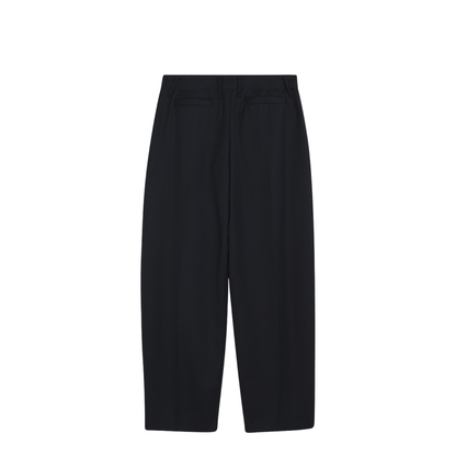 Navy Blue Wool Wide-Leg Pant - Image 2