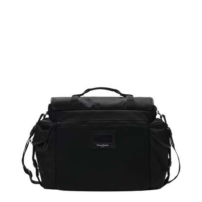 High Tech Large Nylon Messenger Bag - Black - Image 2