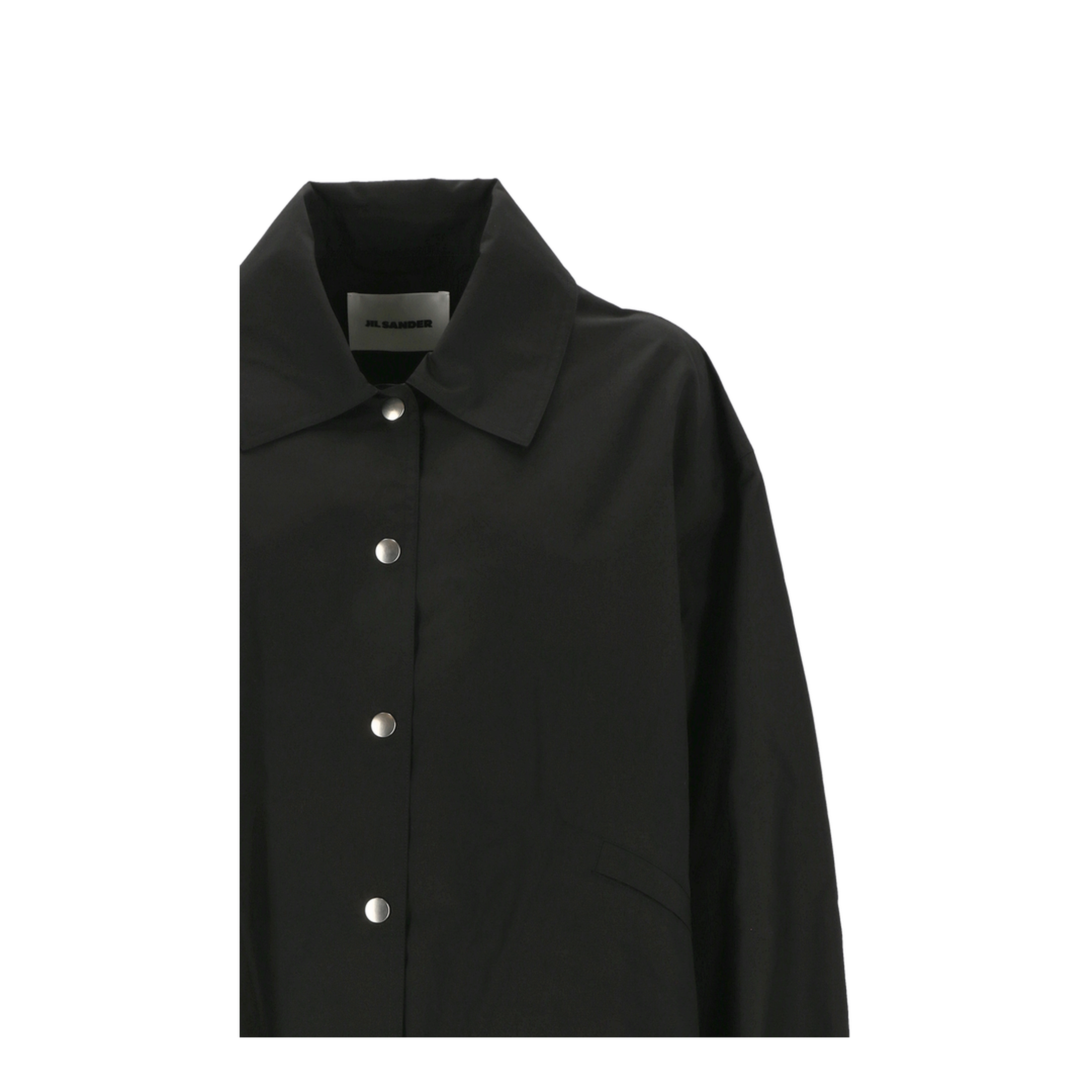 Single-breasted Logo Jacket - Black - Image 2