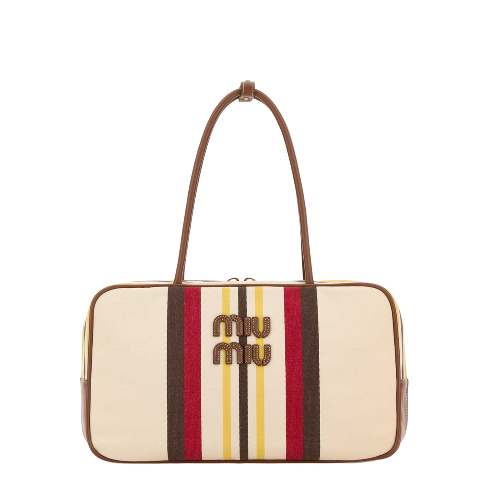 Embroidered Canvas Shoulder Bag - Image 1