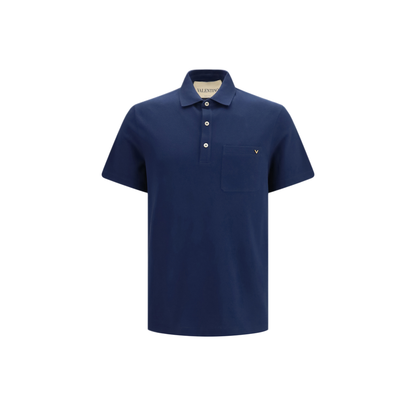 Cotton Piqu Polo With Vlogo - Image 1