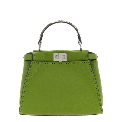 Peekaboo Mini Calfskin Top-Handle Bag - Verbena Green - Image 1