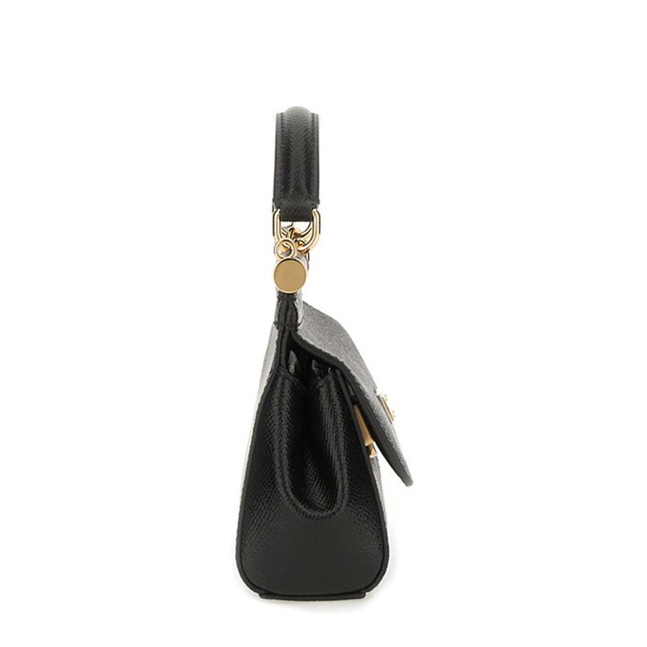 Sicily Small Calf Leather Top-Handle Bag - Nero - Image 7