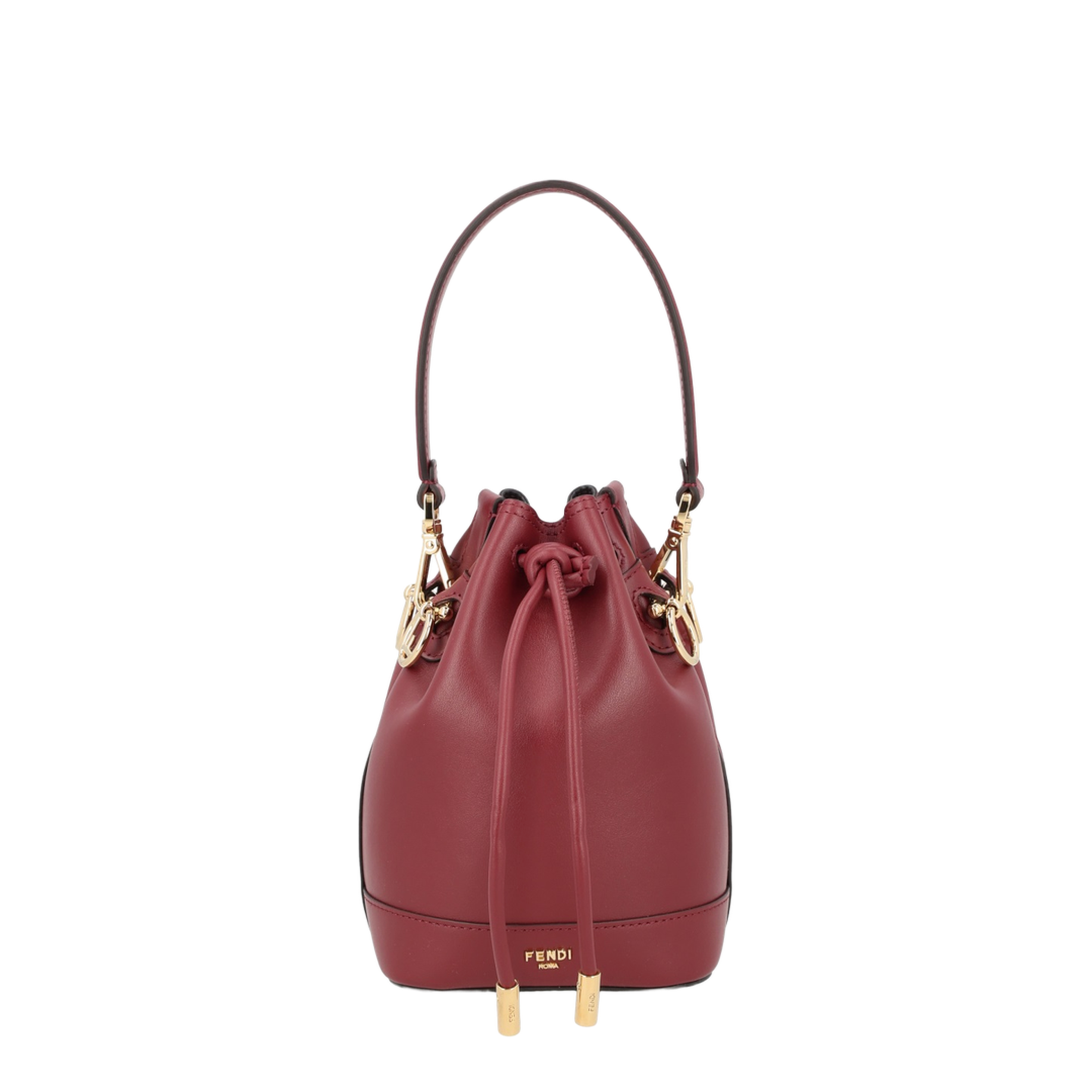 Fendi Mon Tresor Mini Bucket Bag in Carmine Red Calf Leather - Image 1