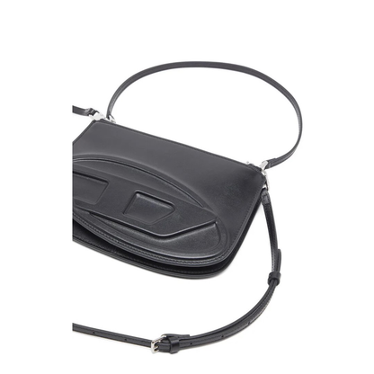 1DR Twin Calf Leather Shoulder Bag - Black - Image 4