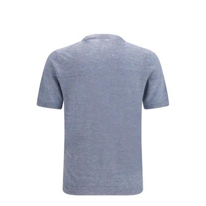 Linen and Cotton Crewneck T-Shirt - Image 2