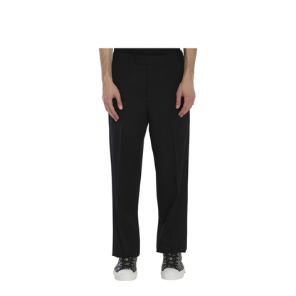 Wide Wool Trousers - Image 1