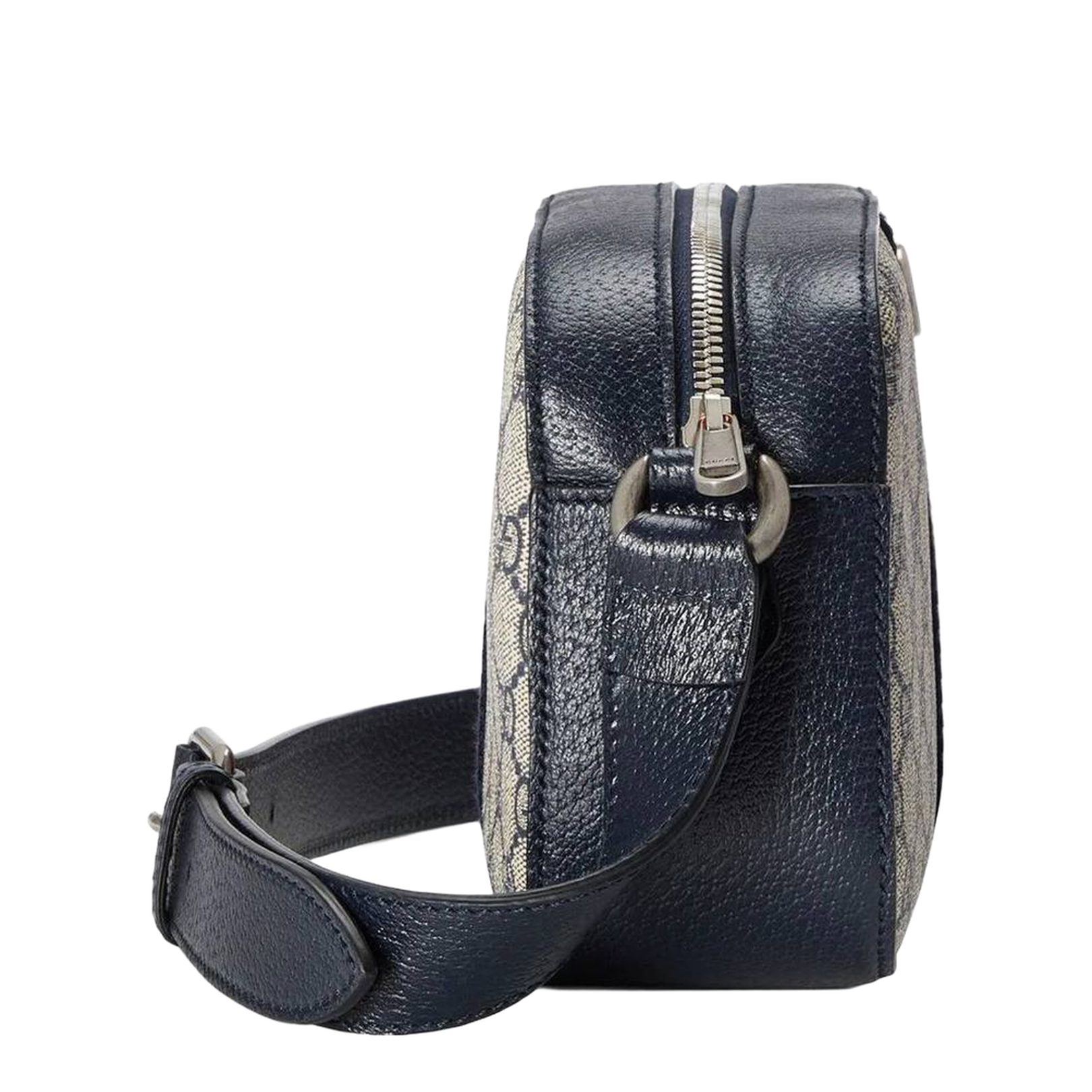 Ophidia Small Canvas Crossbody Bag - Gray - Image 5