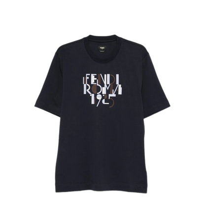 Roma 1925 Print Cotton T-Shirt - Image 1