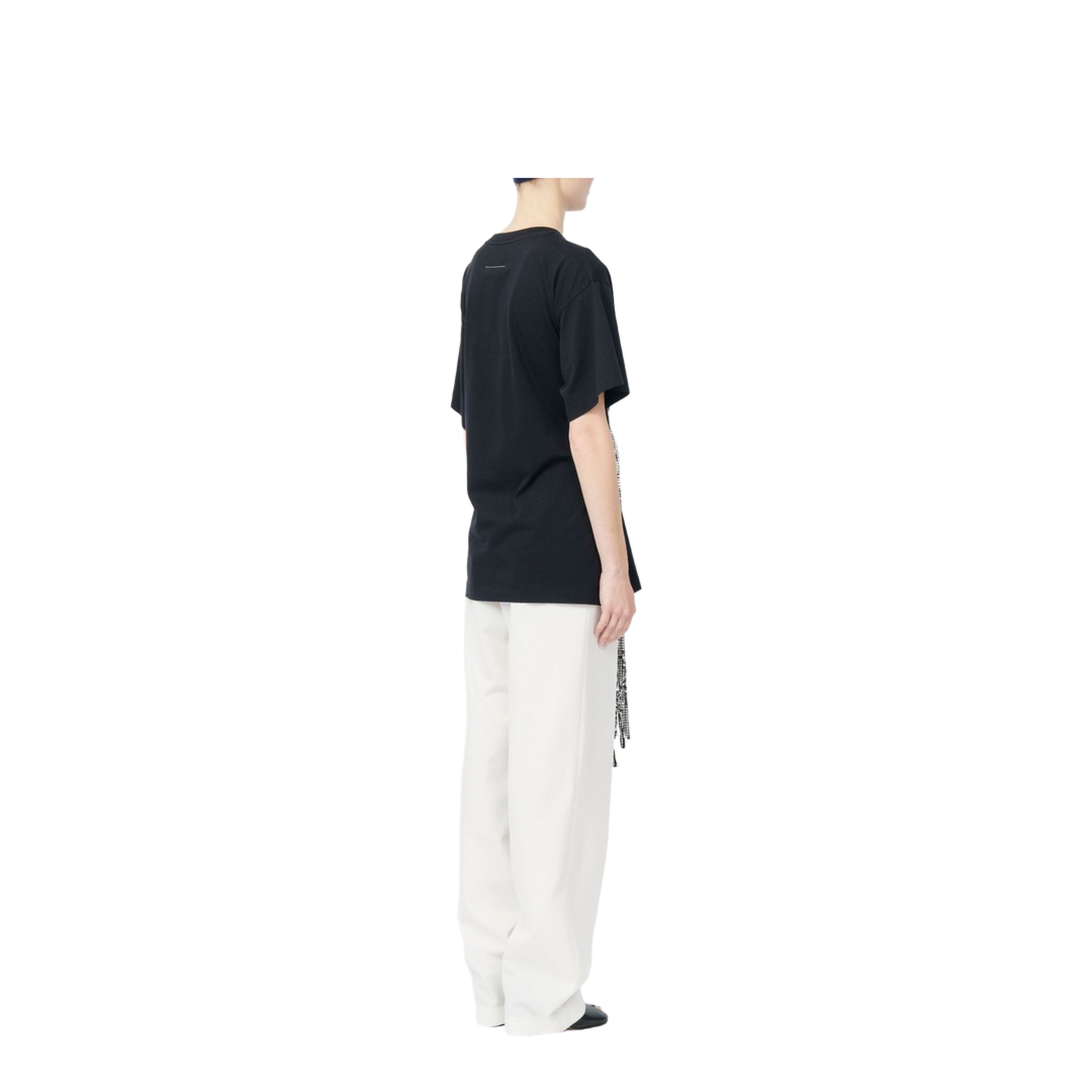 Black Cotton T-Shirt with Gloves - Image 4
