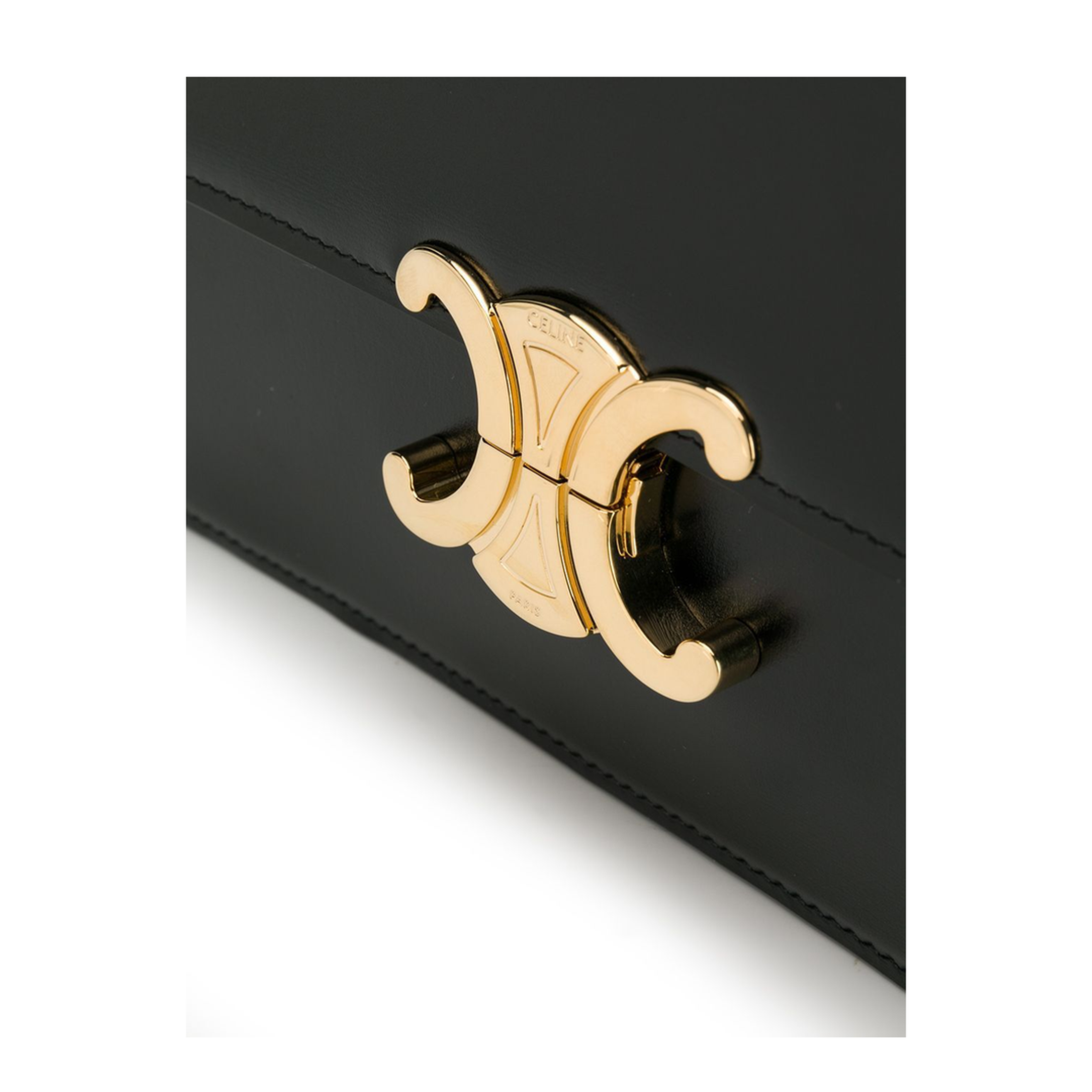 Classique Triomphe Bag in Shiny Calfskin - Black - Image 4