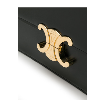 Classique Triomphe Bag in Shiny Calfskin - Black - Image 4