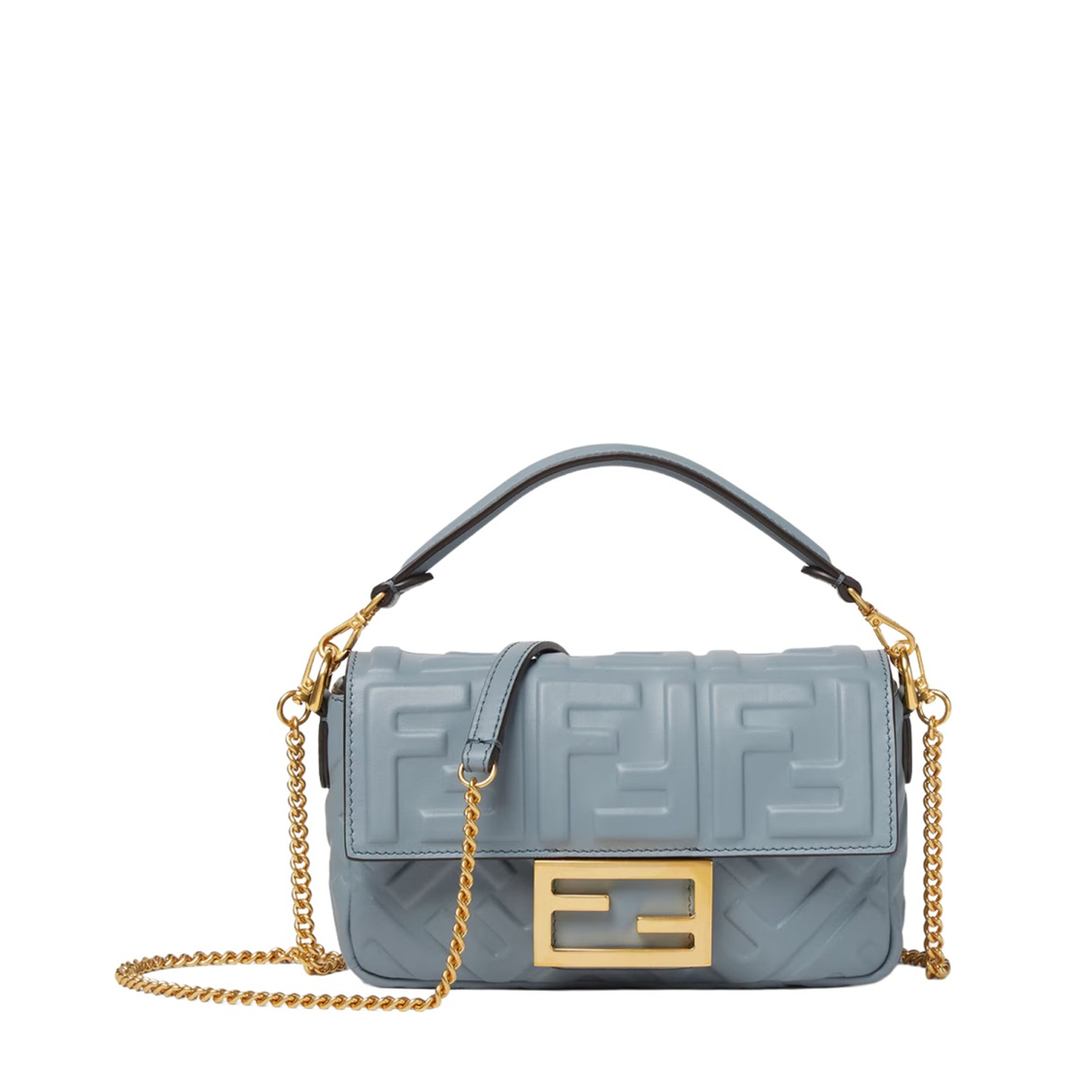 Crossbody Bag Leather Light Blue - Image 1