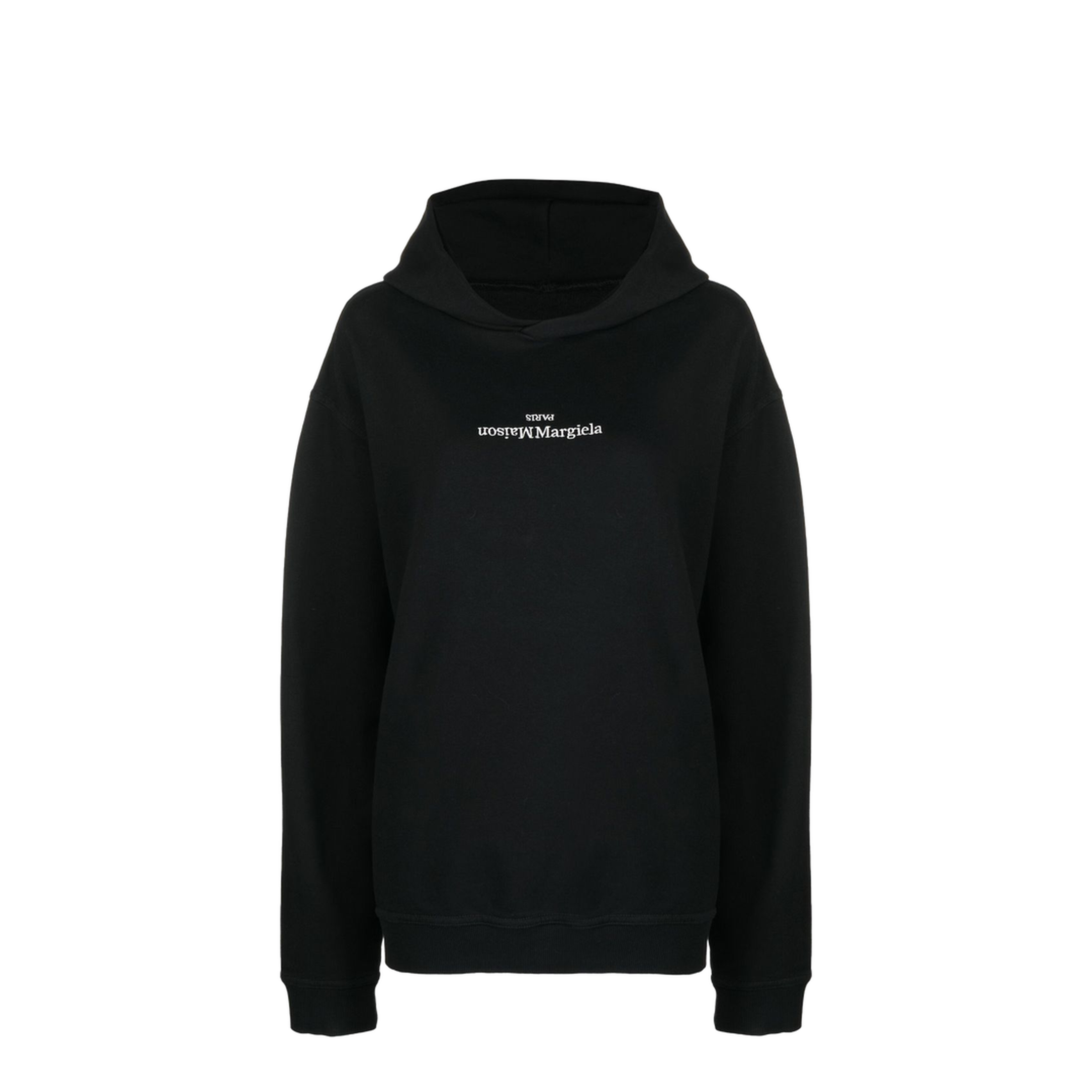 Black Cotton Hooded Sweatshirt - Image 1
