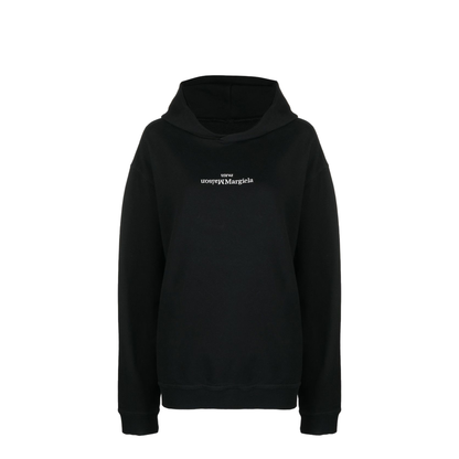 Black Cotton Hooded Sweatshirt - Image 1