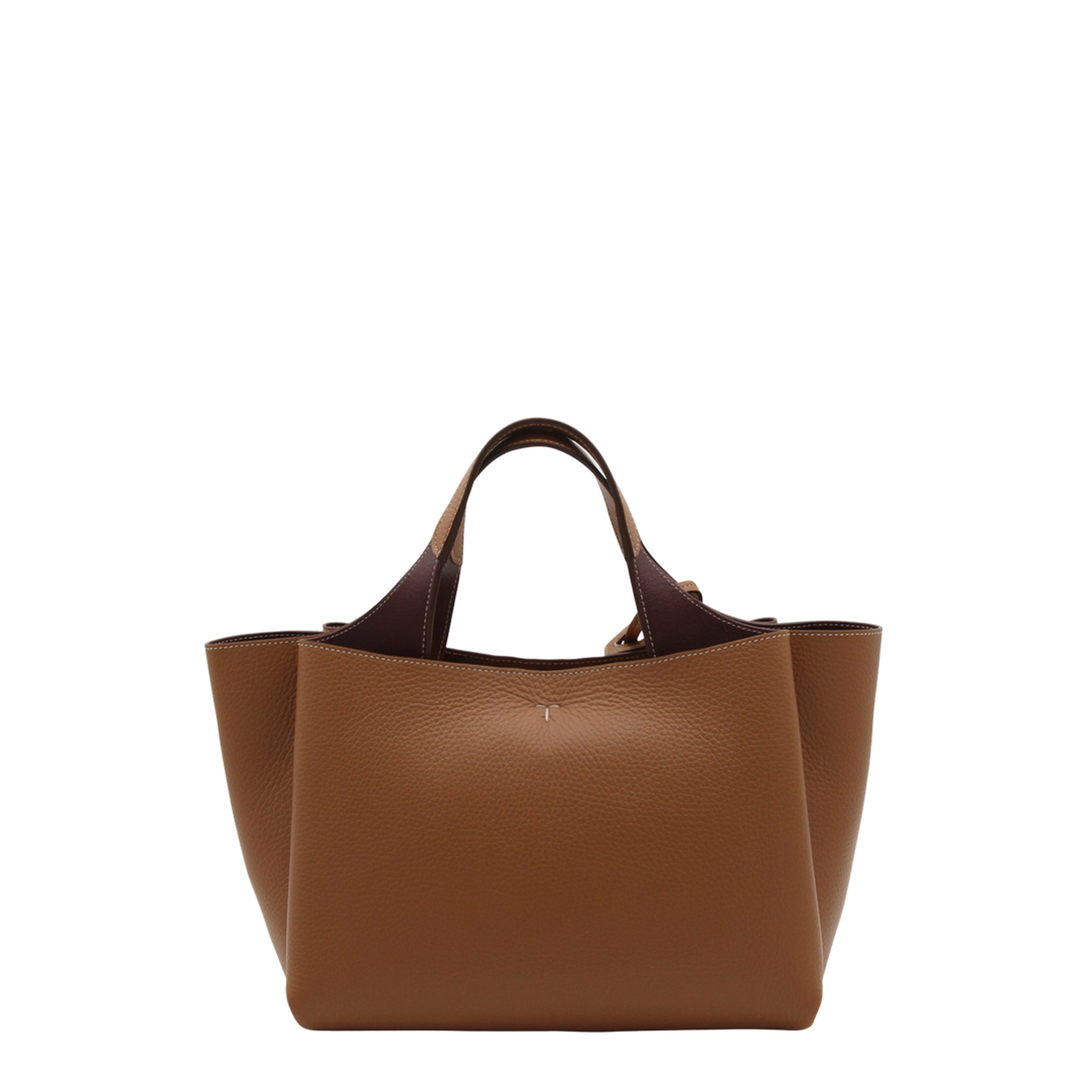 T Timeless Mini Calfskin Top-Handle Bag - Kenya Bordeaux - Image 6