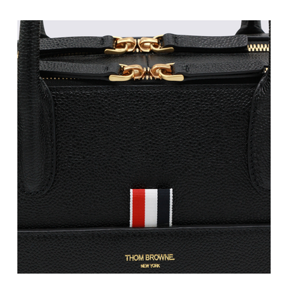 Black Double Brass Zipper Bag - Image 8