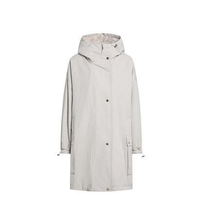 Light Beige Cotton Blend Parka - Image 1