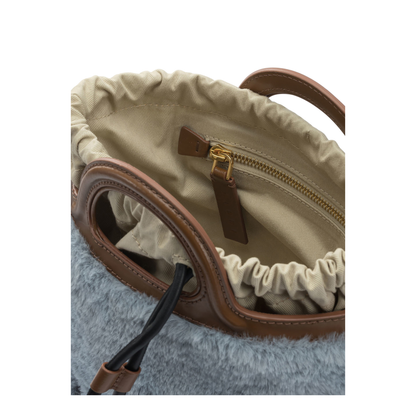 Tropicalia Small Calf Leather Handbag - Lilac Blue - Image 5