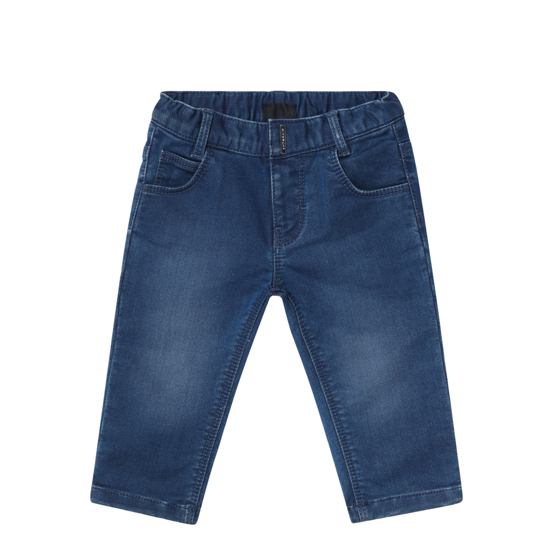Blue Washed-Effect Jeans - Image 1