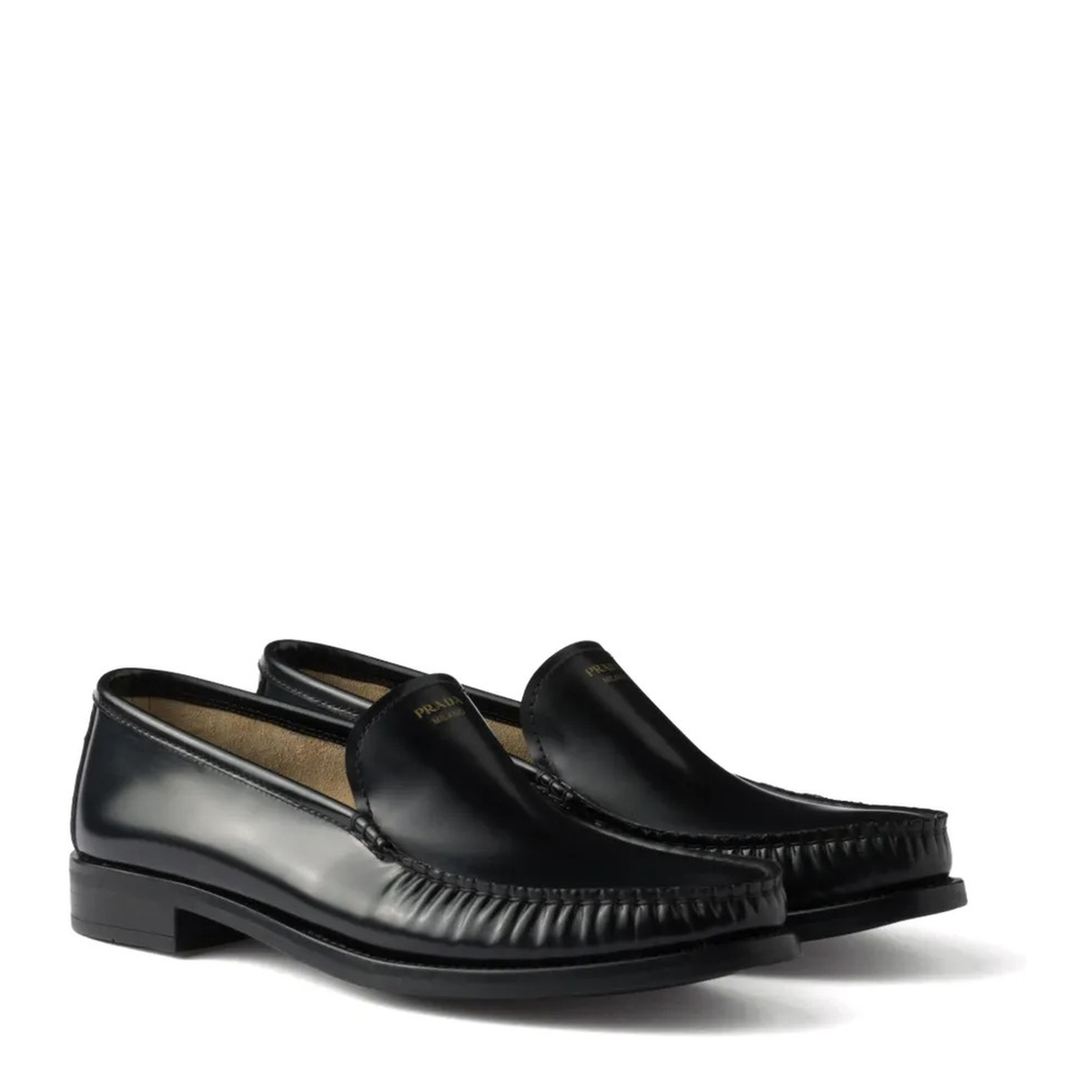Brushed Fumé Leather Loafers - Image 2