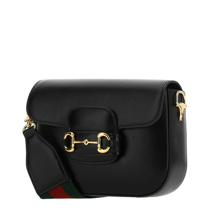 Horsebit 1955 Leather Shoulder Bag - Black - Image 3