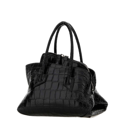 La Passeggiata Mini Calf Leather Handbag - Black - Image 2