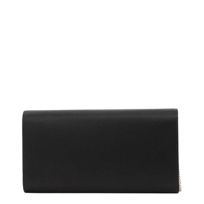 Flower Buckle Silk Handbag Black - Image 2