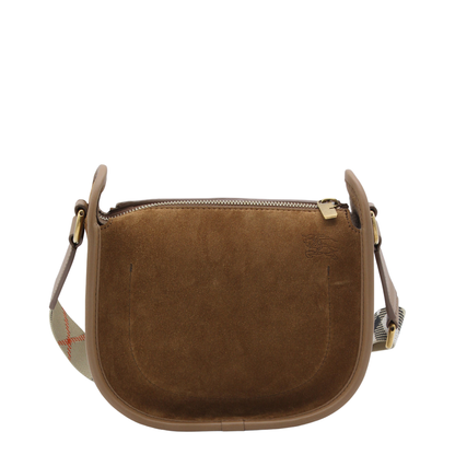 Mini B Clip Suede Messenger Bag - Hazel Brown - Image 3