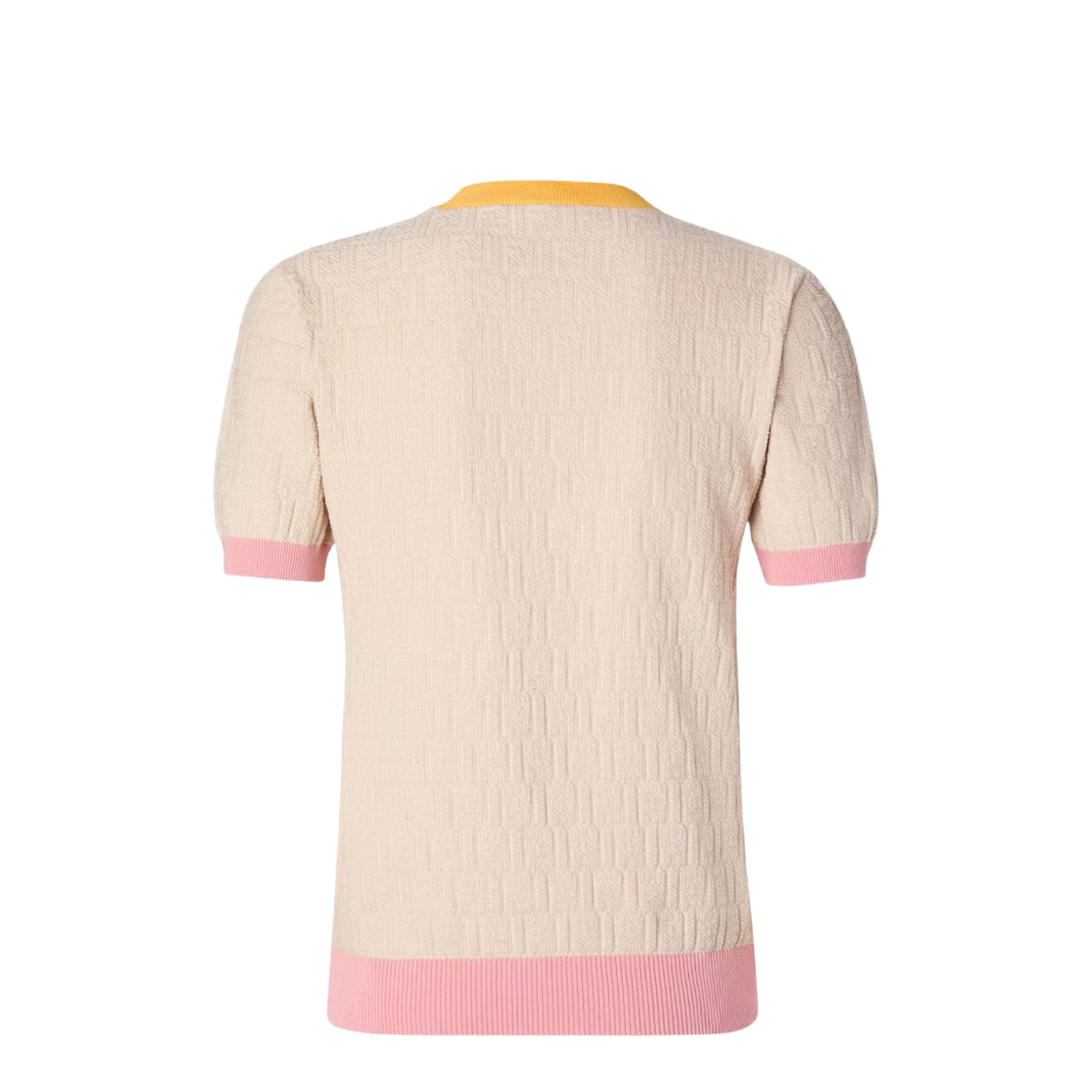 Ecrù Polo T-Shirt With Jacquard - Image 3