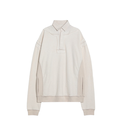 Distressed-Effect Ecru Sweatshirt - Image 1