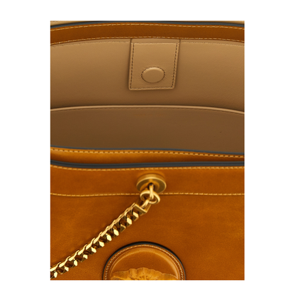 Pivot Small Calf Leather Bucket Bag - Camel - Image 4