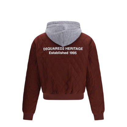 Quilted Hooded Bomber Jacket - Image 2