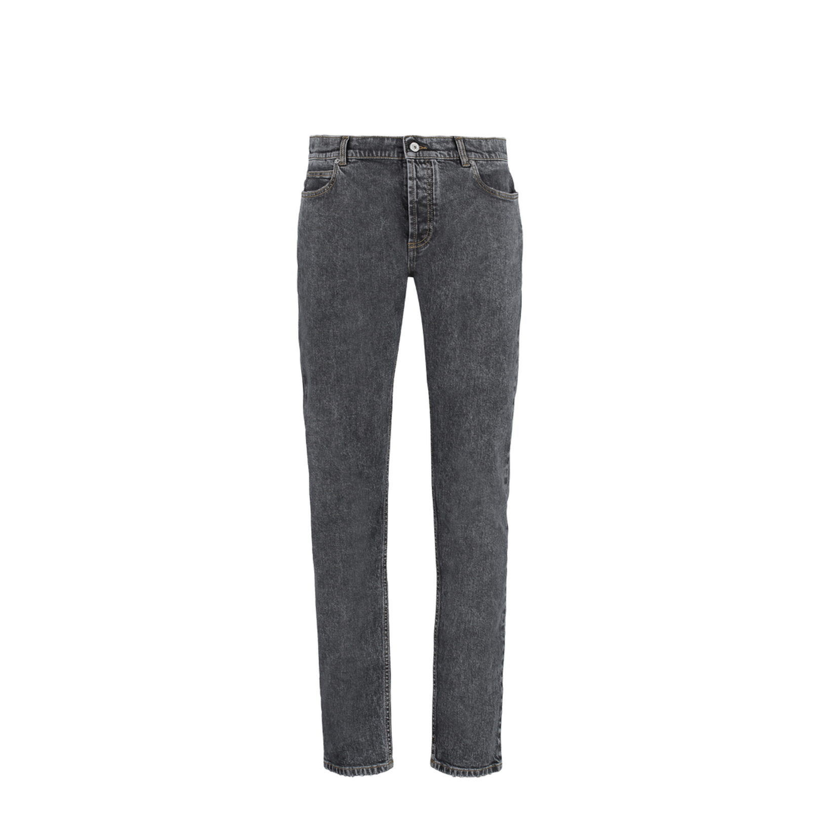 Straight Leg Cotton Jeans with Logo - Image 1