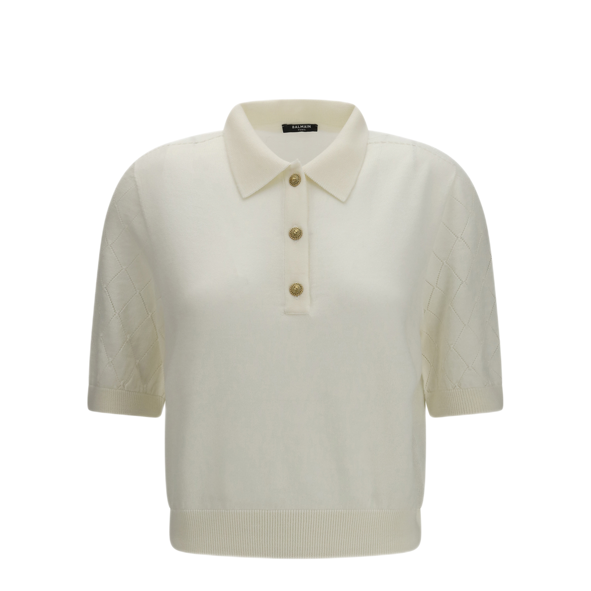 Wool Polo With Vintage Buttons - Image 1
