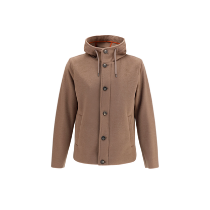 Hooded Button Front Jacket - Image 1