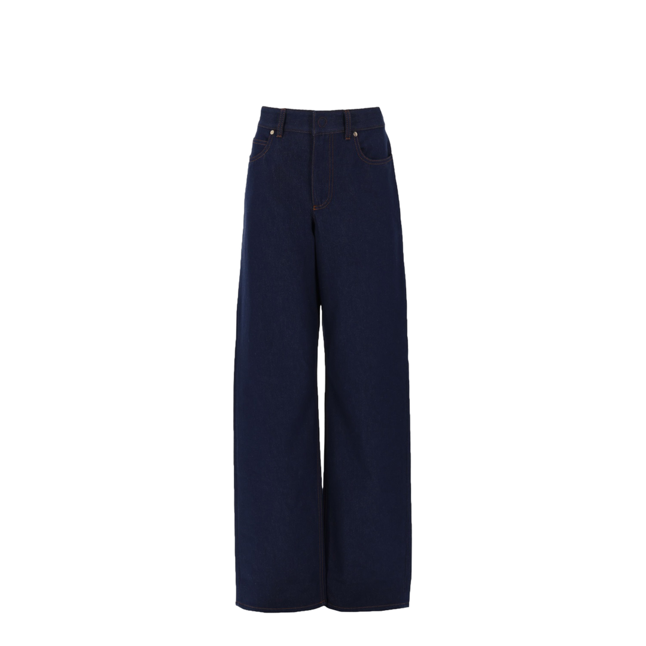Navy Blue Wide-Leg Jeans - Image 1