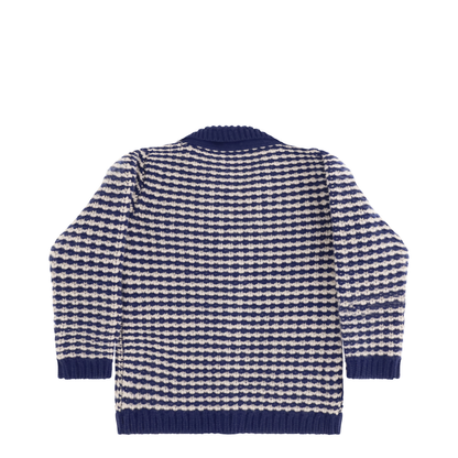 Striped Wool Cardigan with Mr. Happy - Image 2