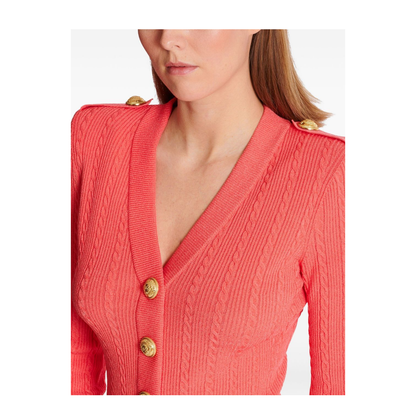 Long-sleeved cable-knit cardigan - Image 5