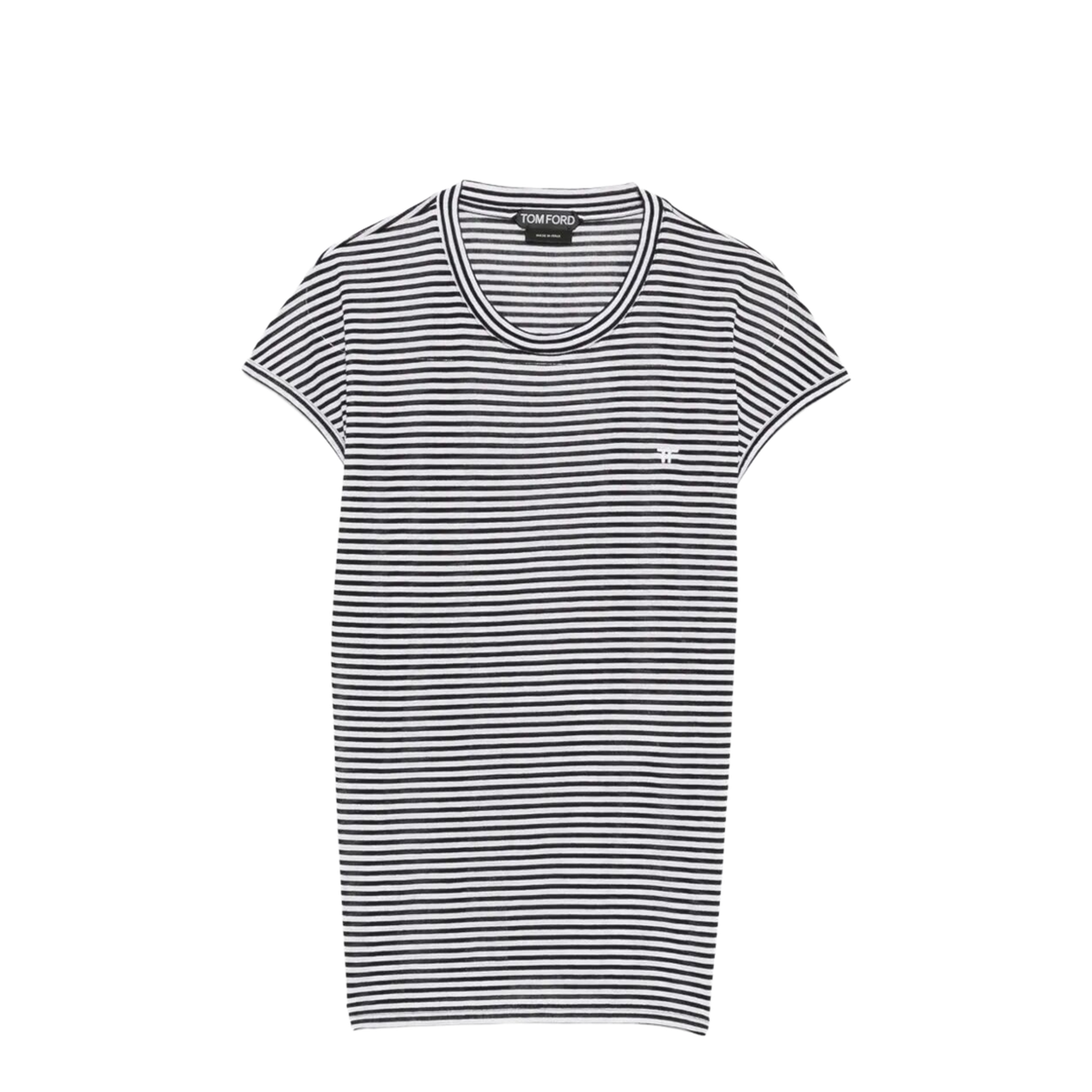 Striped Viscose T-Shirt - Image 1