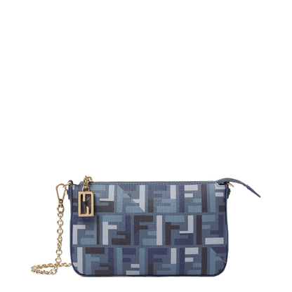 Baguette Canvas Clutch - Navy Blue - Image 1