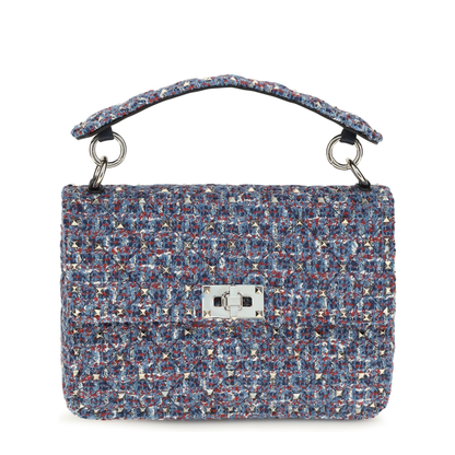 Rockstud Spike Tweed Handbag - Image 1