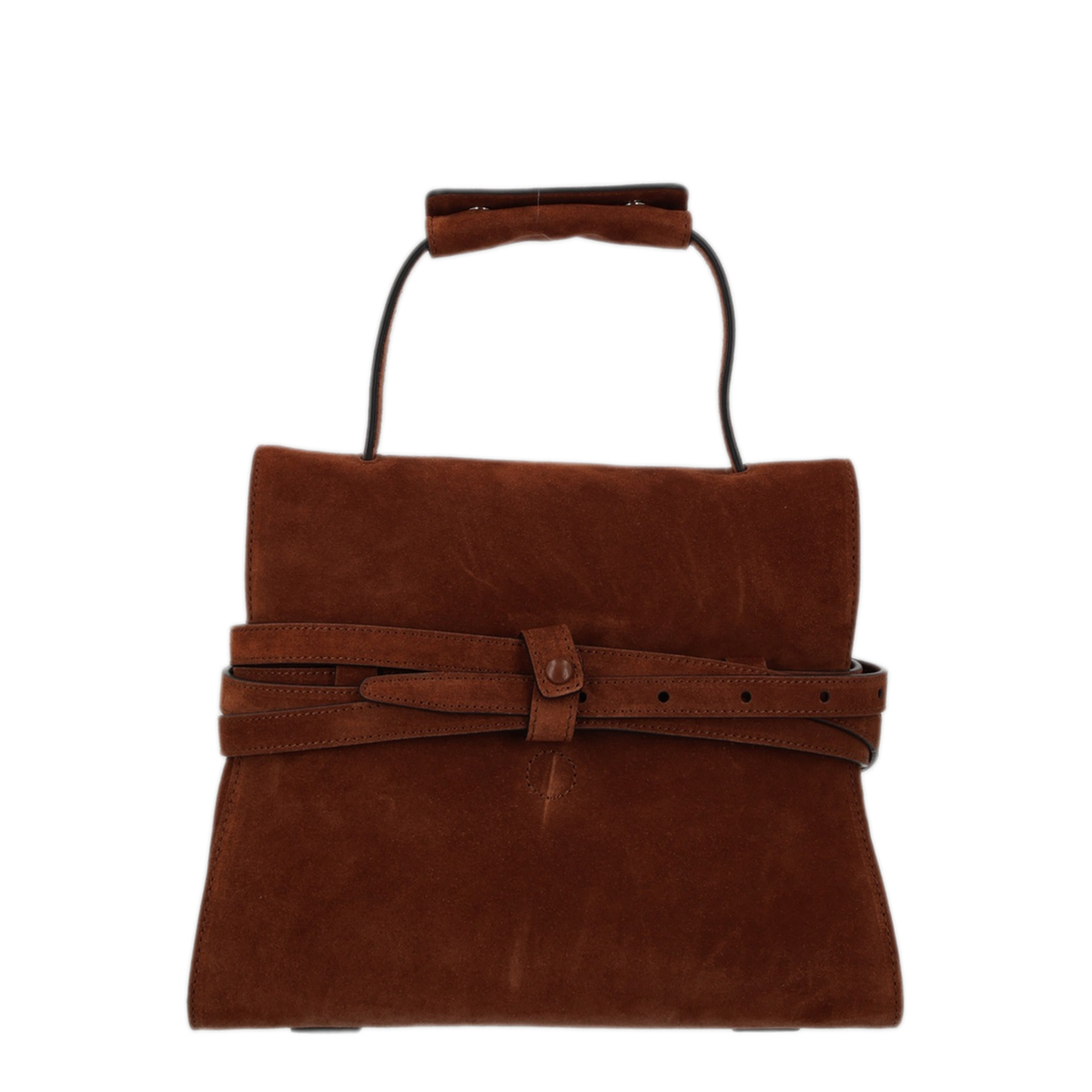 Handle Me Small Suede Hobo Bag - Brown - Image 2
