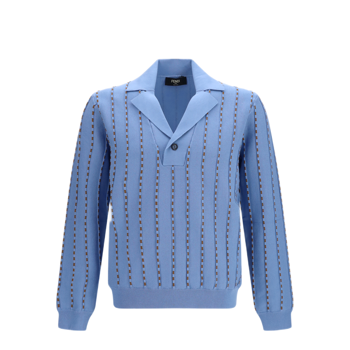 Light Blue Cotton Knit Jumper - Image 1