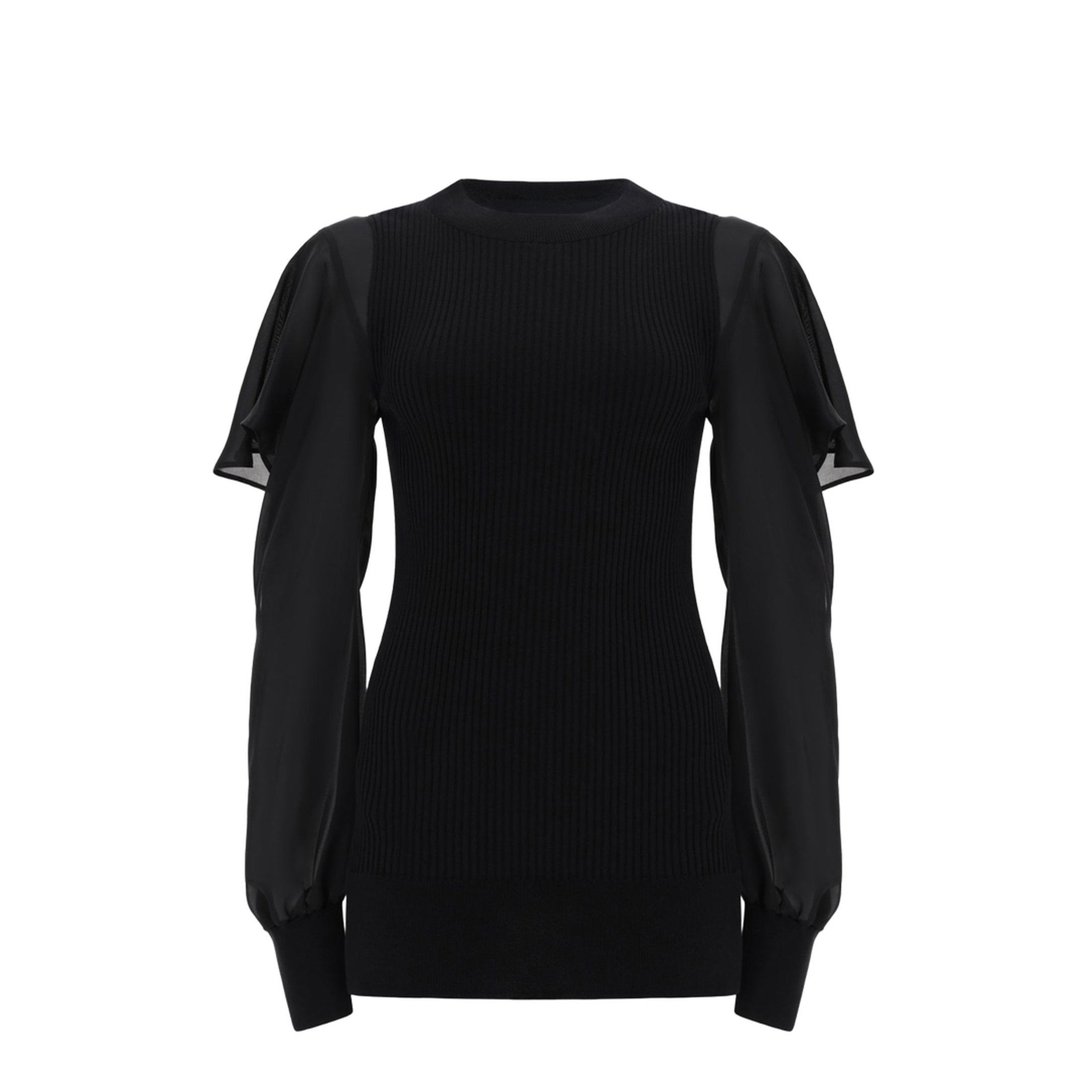 Shirt with Semi-Transparent Sleeves - Image 1