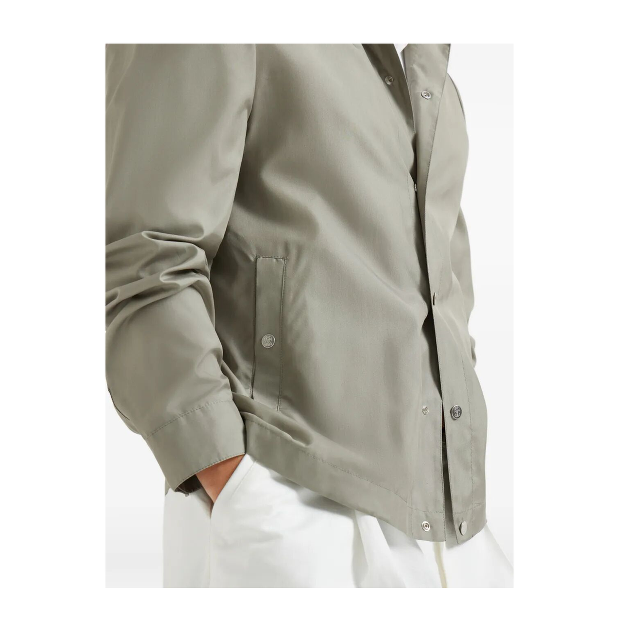 Bonded Silk Unlined Outerwear Jacket - Image 5